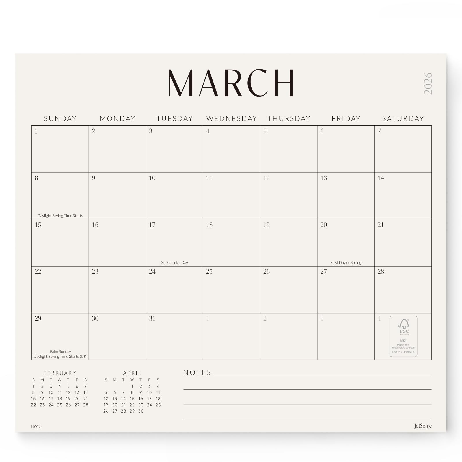 Jotsome Magnetic Calendar for Refrigerator 2026-2027, Monthly Fridge Calendar From January 2026 to June 2027 13x11 inch, Easy Planning