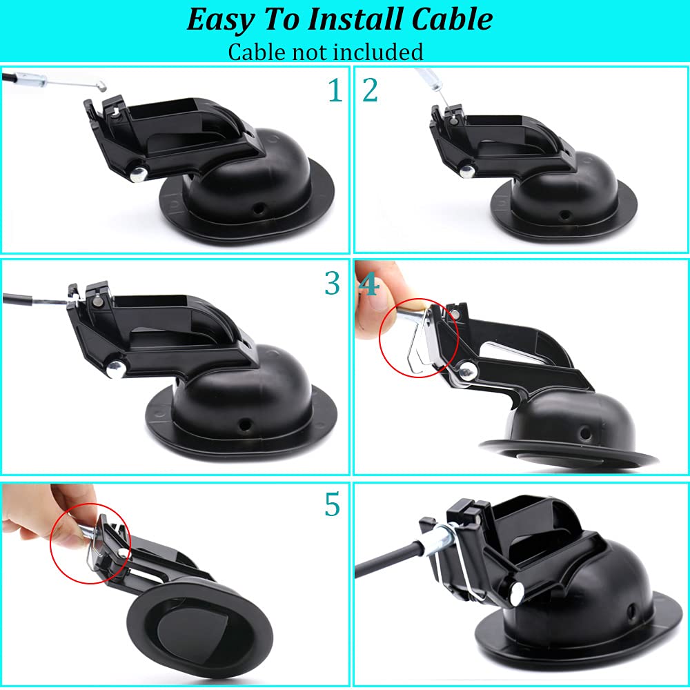 ttmagic Universal Heavy-Duty Metal Sofa Chair Recliner Release Pull Handle Replacement Parts with Retaining Clips, Fits Ashley, Lazy Boy and Most Recliner Sofa Brands, Handle Size 3" x 3.5
