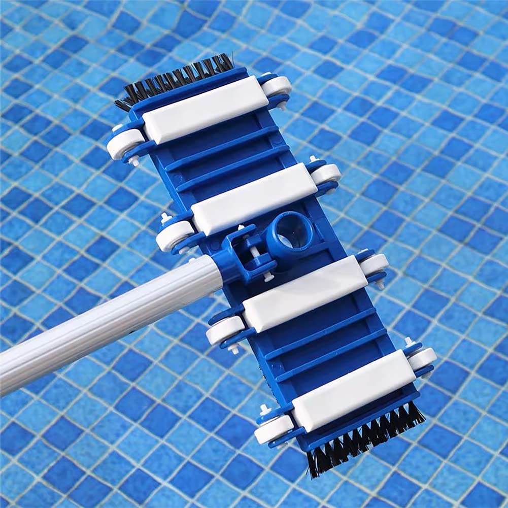 Swimming Pool Vacuum Head Suction Brush Head, Pool Cleaning Equipment & Accessories with Side Bristles Cleaning Supplies for Water Parks Swimming Pool Cleaning Debris