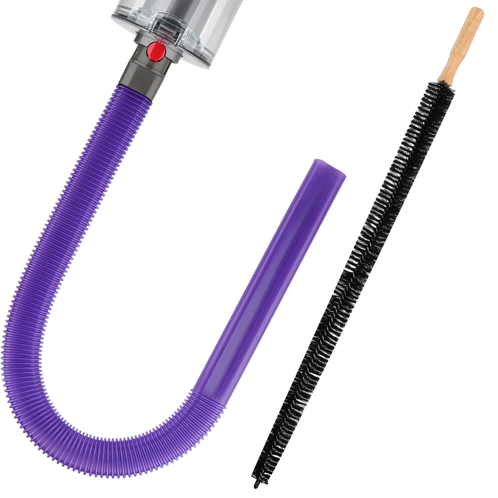 Fullclean Dryer Vent Cleaner Kit for Dyson Gen 5 V15 V12 V11 V10 V8 V7 Detect Absolute Cyclone Outsize Slim Vacuum Cleaner Nozzle Crevice Flexible Dryer Lint Removal Tool Attachments
