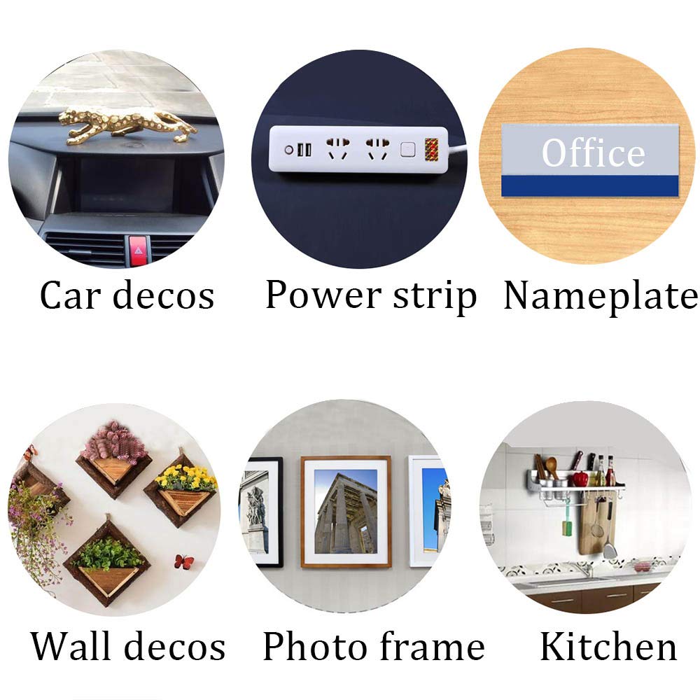 Double Sided Tape, Heavy Duty Mounting Tape, Waterproof Foam Tape, for Indoor Outdoor Car LED Strip Lights, and Home Office Decor（ Black,1 in * 15.6 FT ）