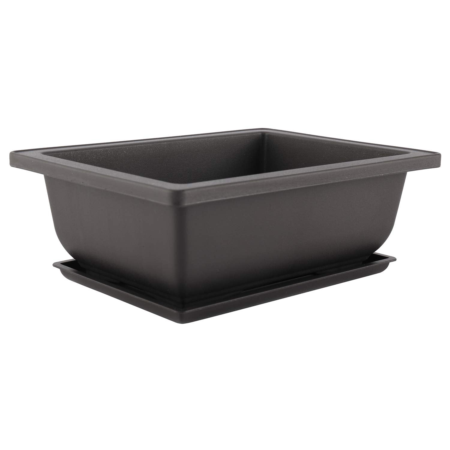 Artilife 6Pcs 6.5Inch Bonsai Pots,Plastic Bonsai Training Pots Humidity Trays Square Nursery Pots for for Plants, Flowers, Herbs, African Violets & Seed Nursery