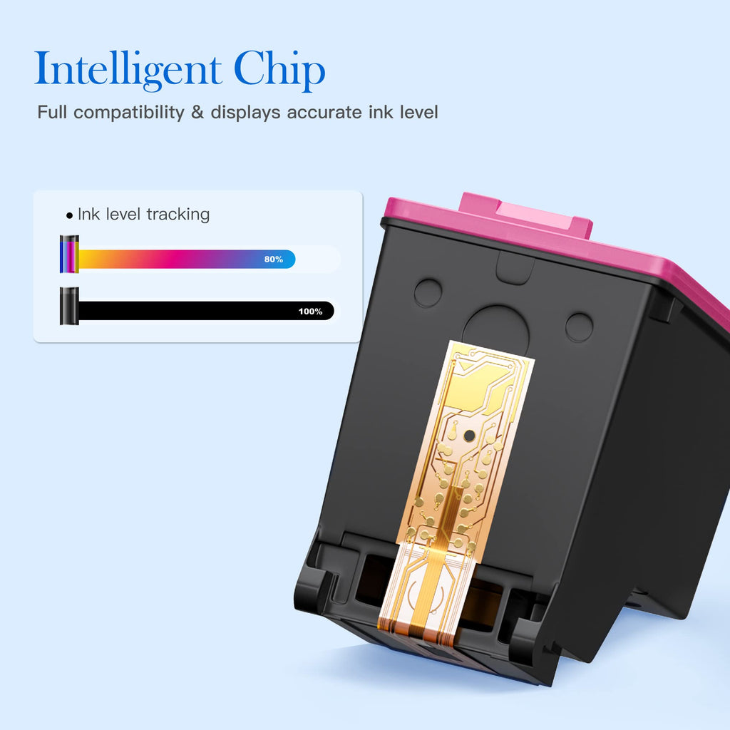 Valuetoner Remanufactured Ink Cartridges Replacement for HP 61XL 61 XL to Use with Envy 4500 Deskjet 1000 1056 1510 1512 1010 1055 OfficeJet 4630 Printer (1 Black, 1 Tri-Color, 2-Pack)