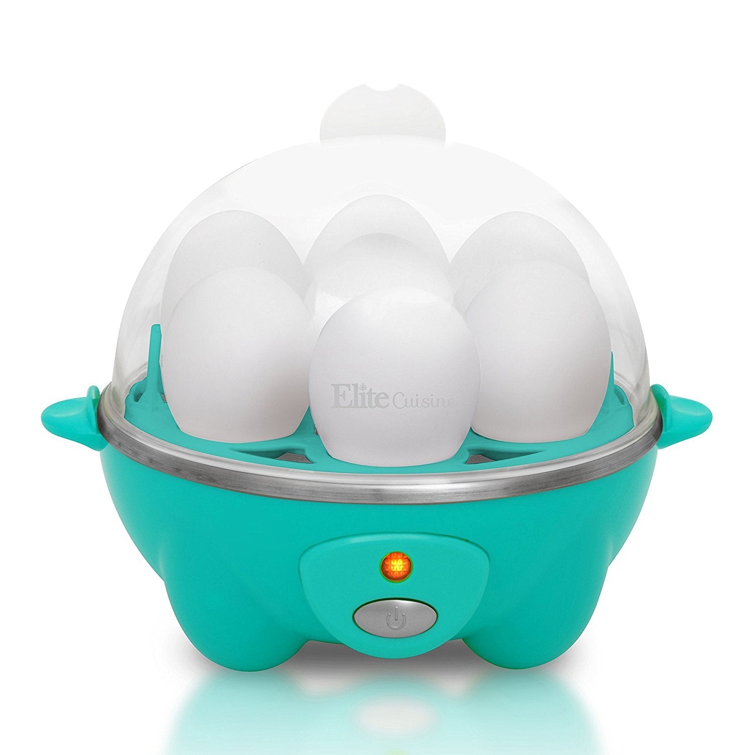 Elite Cuisine EGC-007T Maxi-Matic Egg Poacher & Egg Cooker with 7 Egg Capacity, Teal
