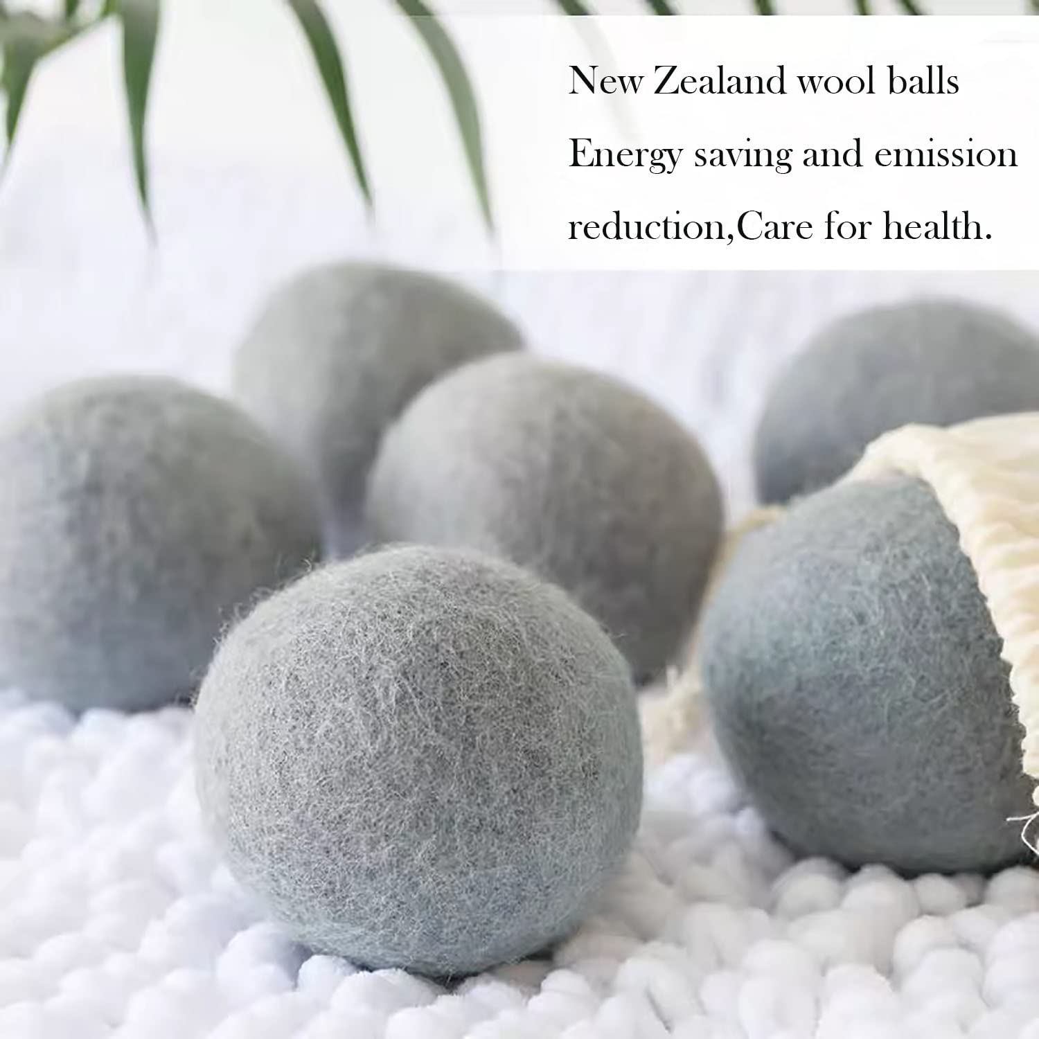 Lypumso Wool Dryer Balls Pack of 6 XL, Organic Premium Wool for Laundry, Natural Fabric Softener - Anti Static, Baby Safe, No Lint, Odorless and Reusable, Saves Drying Time