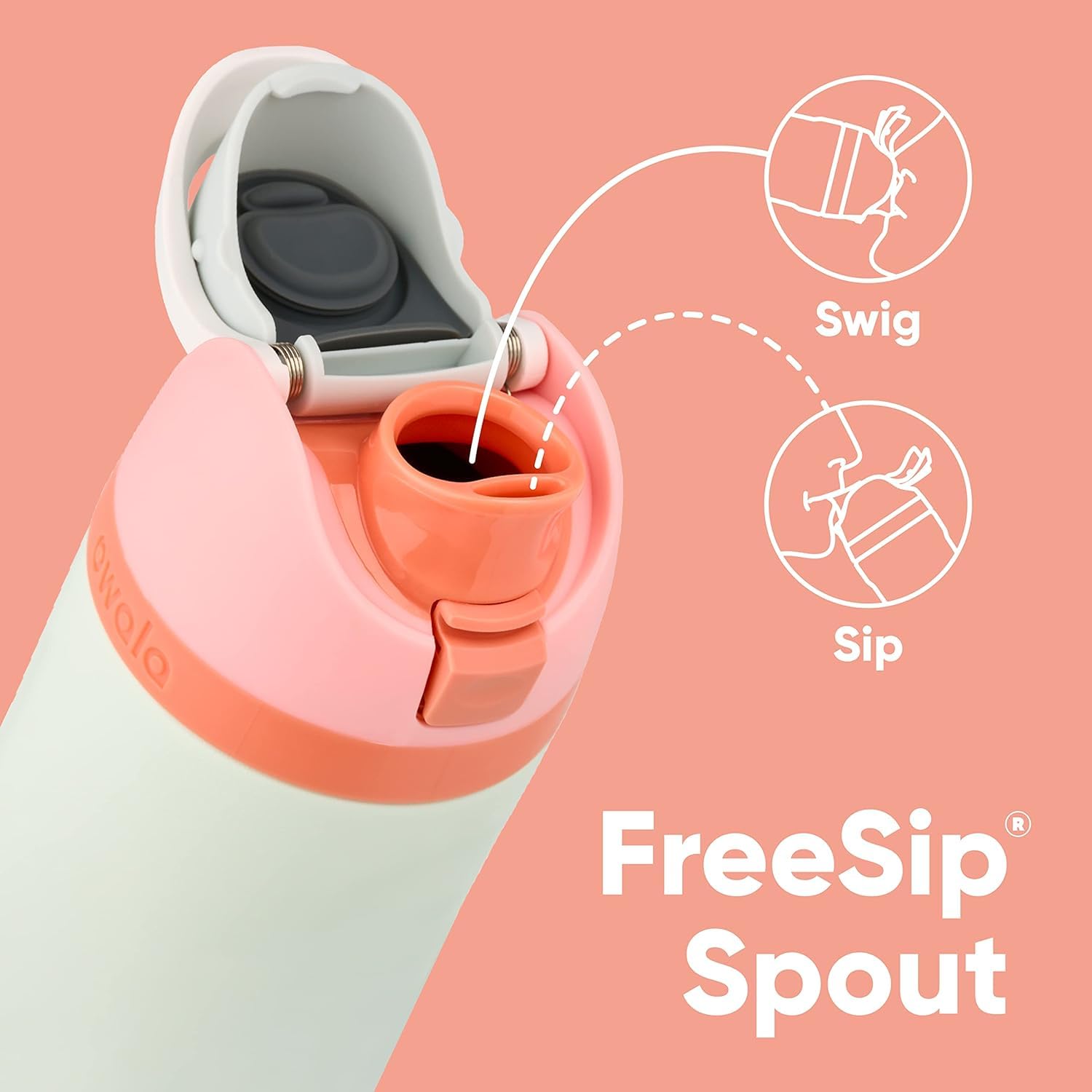Owala FreeSip Insulated Stainless Steel Water Bottle with Straw for Sports and Travel, BPA-Free, 24-oz, Water in the Desert