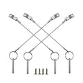 4PIECES of Quick Release Pin 1/4" Diameter, Usable Length 1-1/2"(38mm), Total Length 2"(51mm) Full 316 Stainless Steel, Bimini Top Pin, Marine Hardware