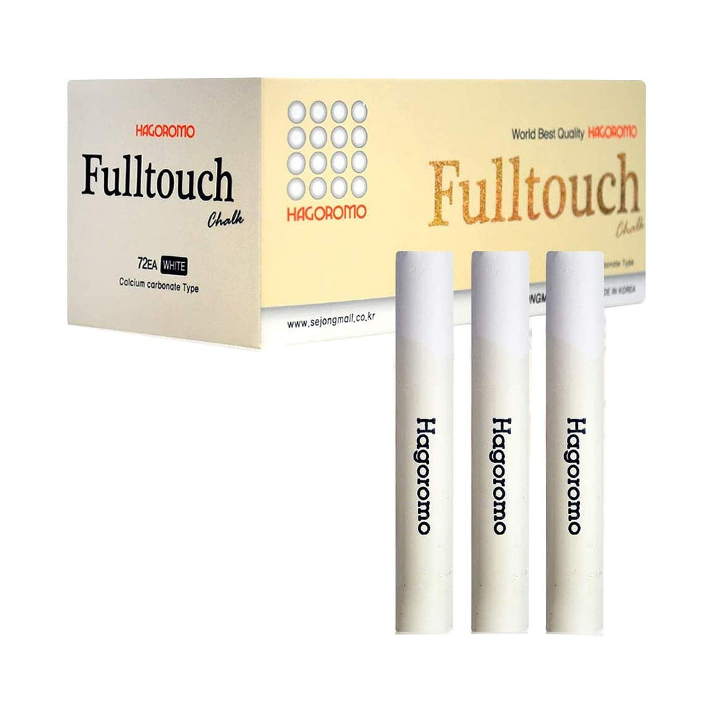 Hagoromo Fulltouch WHITE Chalk 72pcs Dust Free with Finest Calcium Carbonate