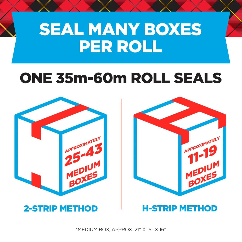Scotch Heavy Duty Packaging Tape, Shipping and Packing Tape, 1.5” Core Refill Rolls with 1 Refillable Dispenser, 1.88 in x 800 in, 6-Pack