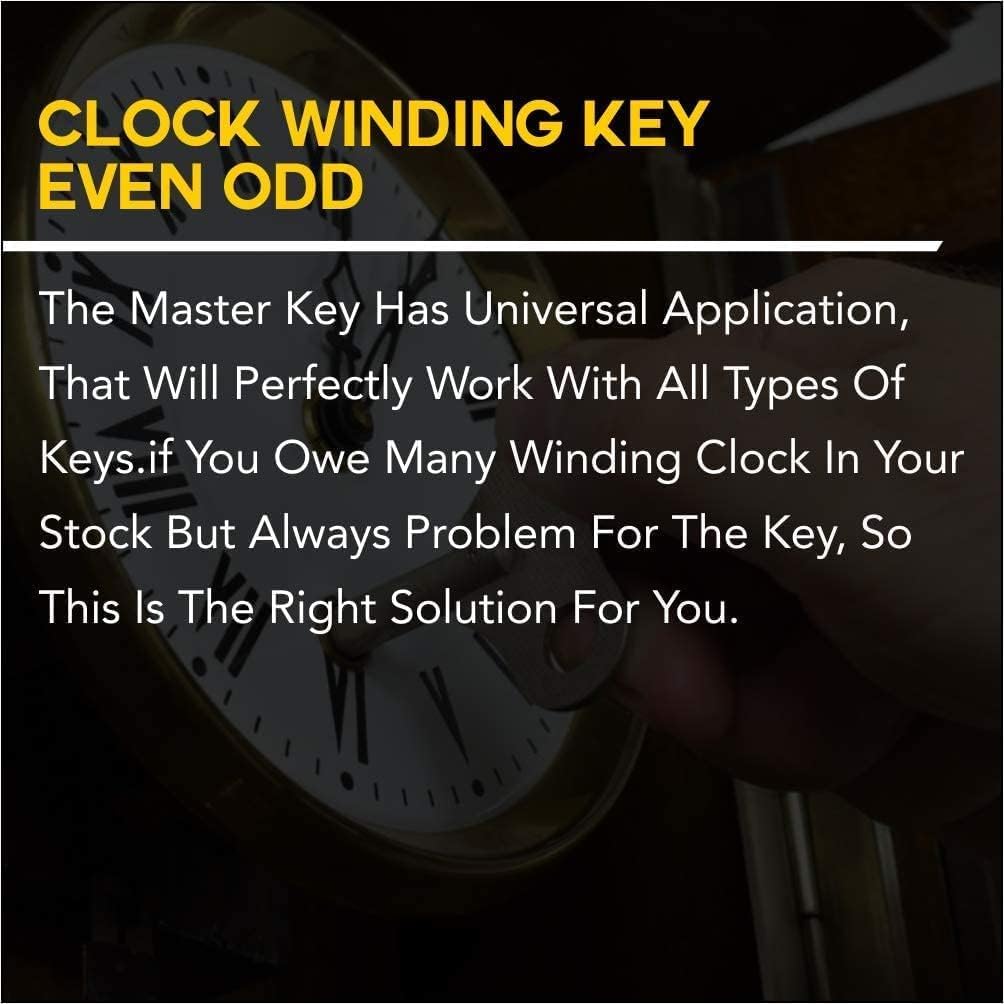 2 Pieces 5-in-1 Odd/Even Number Brass Clock Winding Key