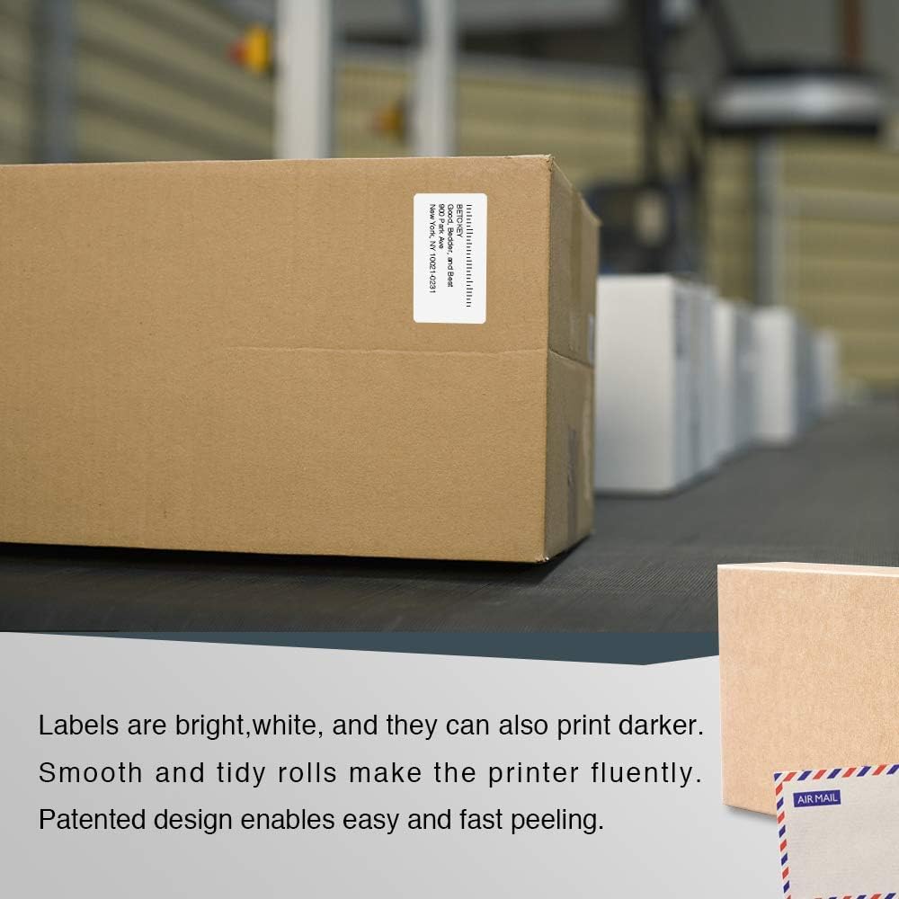 BETCKEY - Compatible DYMO 30334 (2-1/4" x 1-1/4") Multipurpose Barcode/FNSKU Labels, Perforated, Compatible with DYMO Labelwriter 450, 4XL, NOT Fit 550 & 5XL [2 Rolls/2000 Labels]