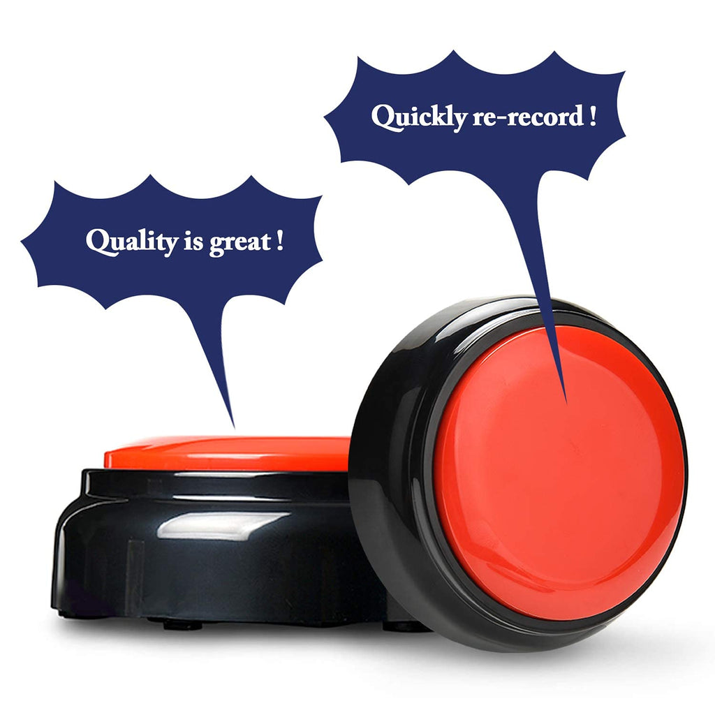 Neutral Voice Recording Button Easy Button Record 30 Seconds Talking Message Funny Office Gift Battery Powered Recordable Sound Buttons