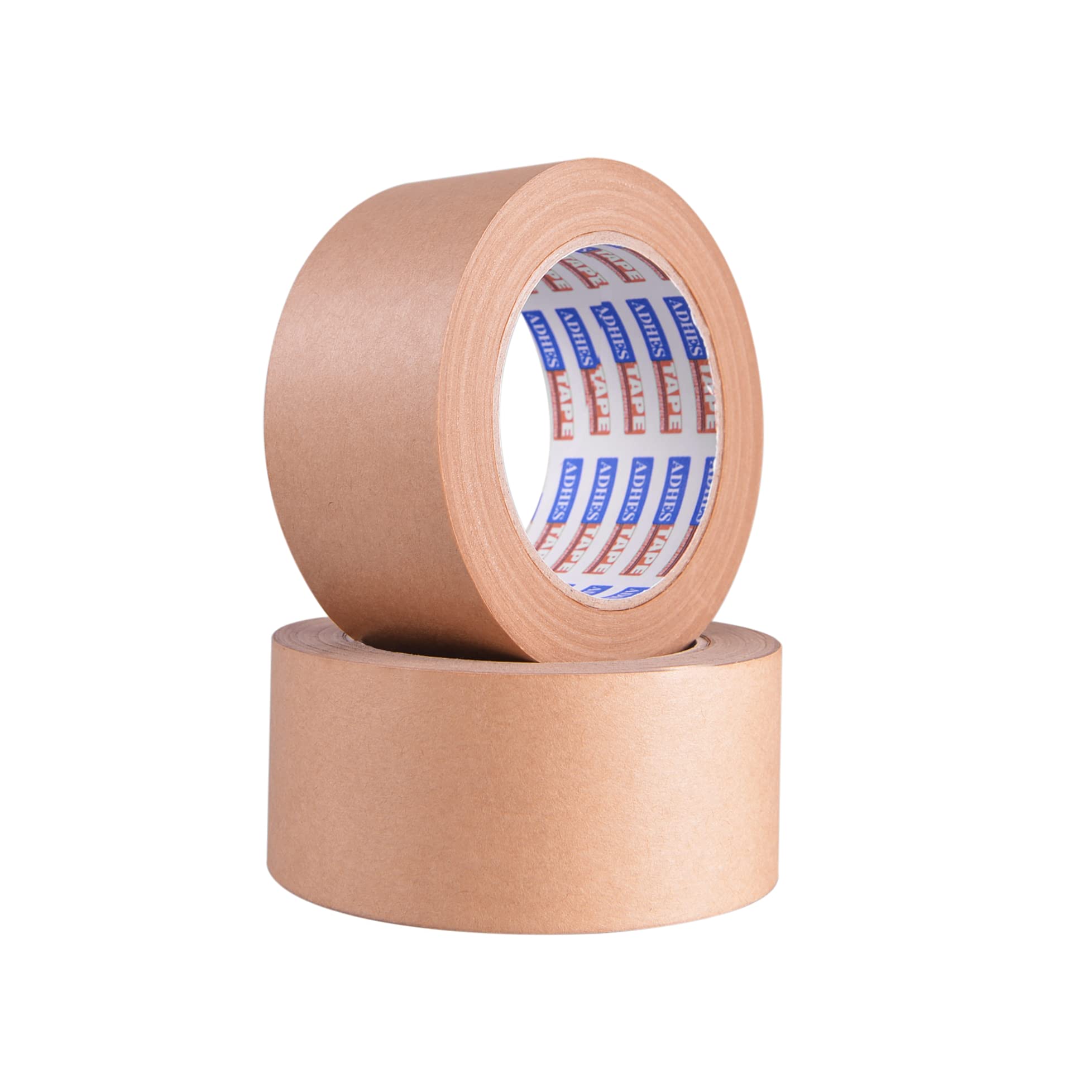ADHES Heavy Duty Paper Packing Tape Kraft Paper Tape, Eco Friendly & Biodegradable, Writable & Uncoated Brown Packing Tape for Masking, Sealing, and Packaging Use, 2 Inch x 43 Yards, 6 Rolls