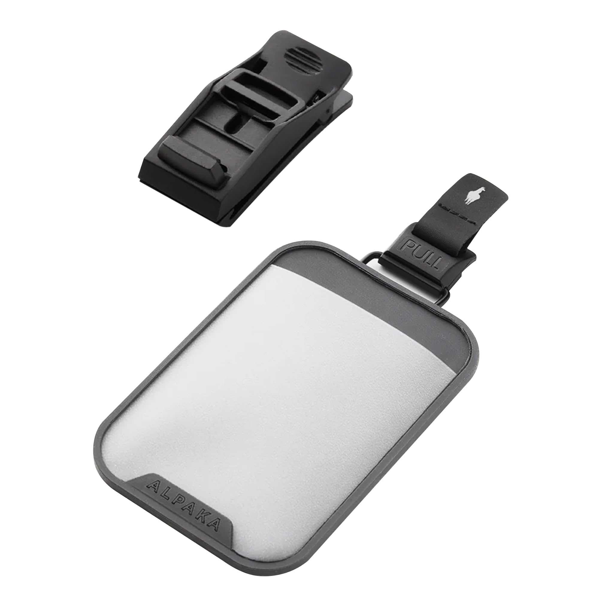 ALPAKA HUB Cardholder - Waterproof and Versatile Card Wallet - Front Pocket for ID Tag or Transport Card - Back Pocket Holds 2 to 4 Cards - Includes HUB Clip