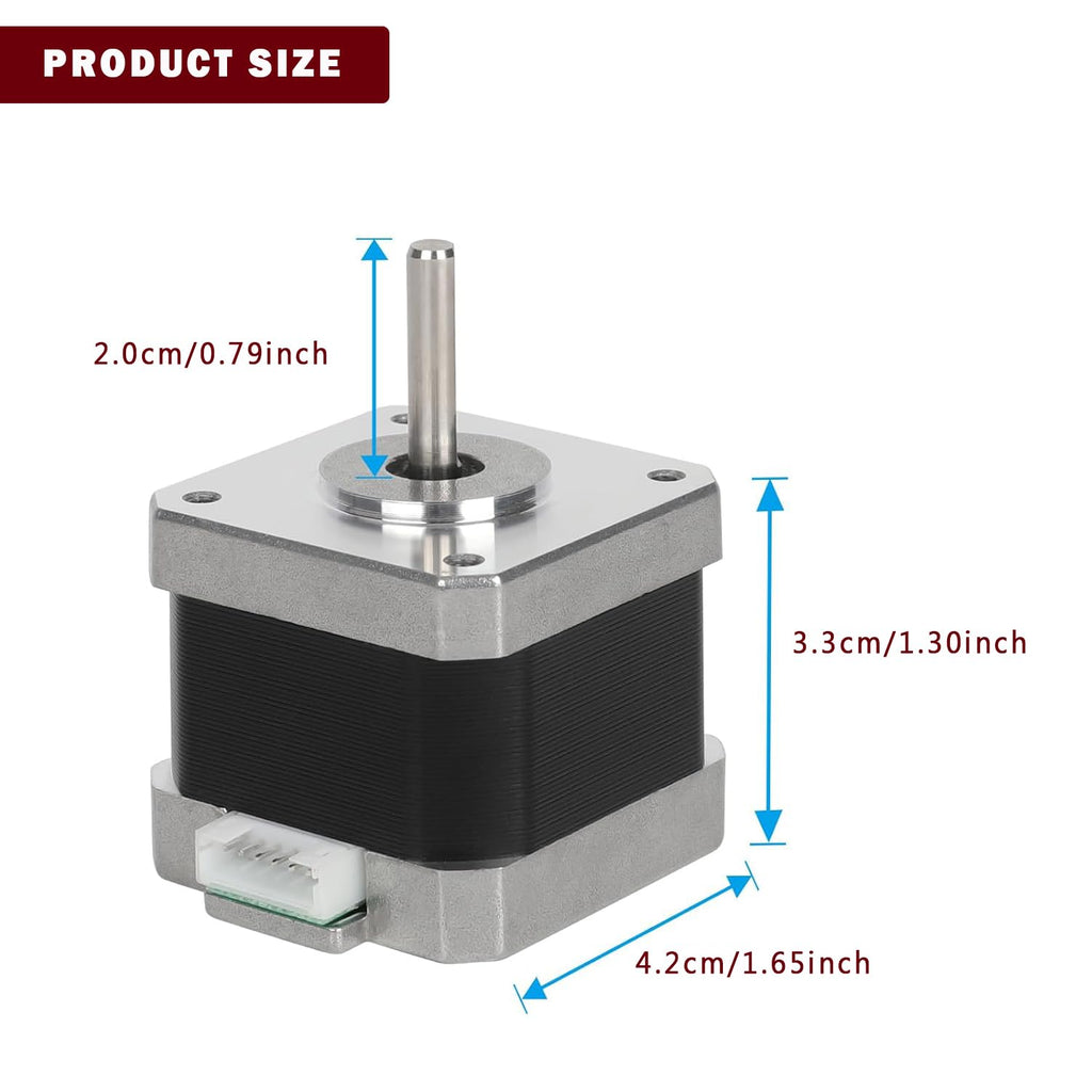 (Pack of 2pcs) NEMA17 Stepper Motor High Torque Bipolar DC Step Motor Kit for CNC XYZ 3D Printer