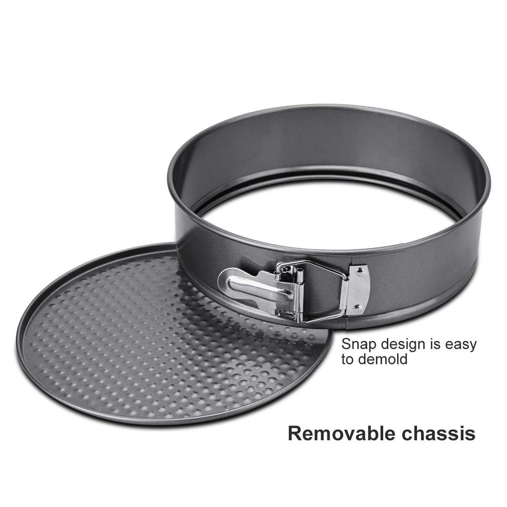 9" Non-Stick Cheesecake Pan, Springform Cake Pans Leakproof Round Cake Pan,Removable Bottom Quick Release Latch Moulds for Birthday Cake