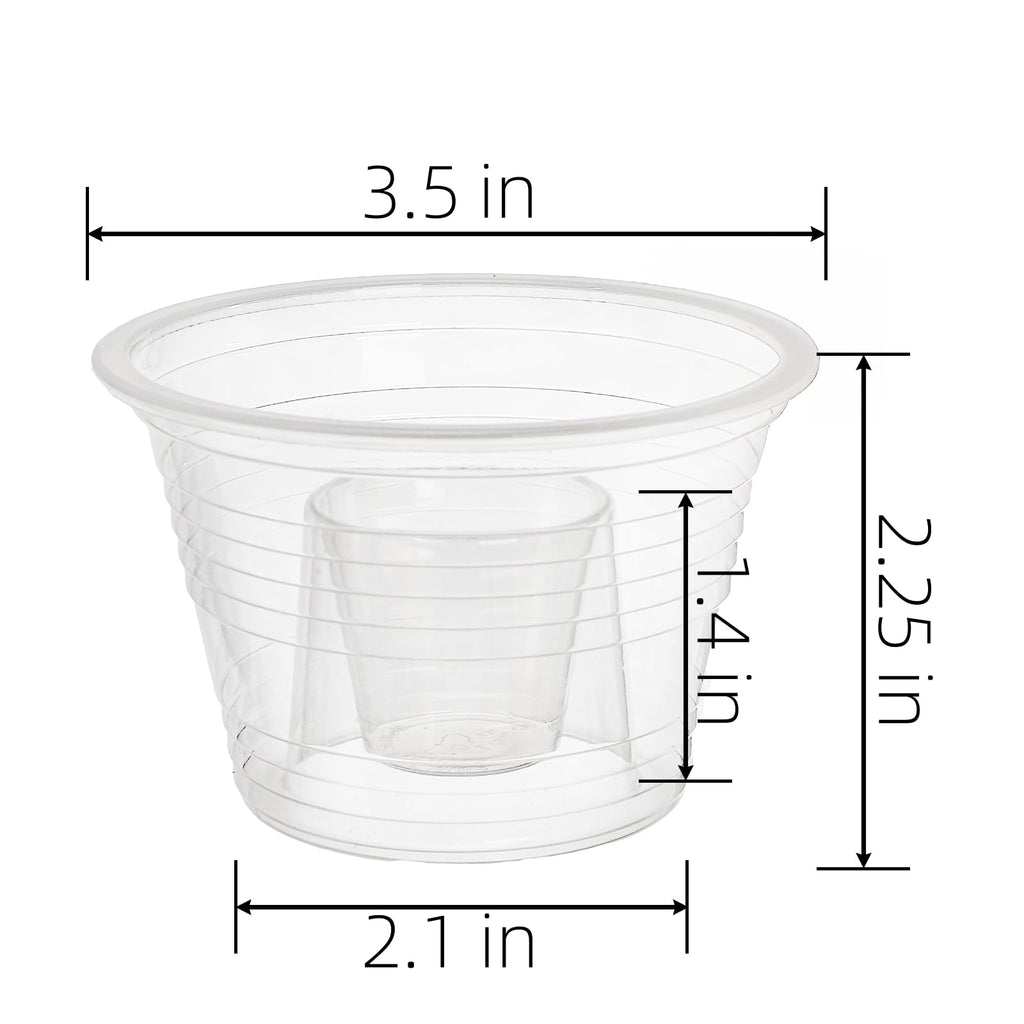 Coloch 200 Pack Plastic Bomber Cups, Disposable Jager Bomb Cups Clear Power Bomber Double Shot Glass for Shots, Mixed Drinks, Party