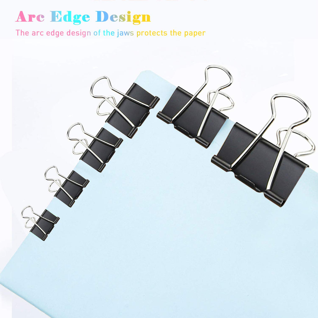 Large Binder Clips 1.6 Inch Black 48 Pcs, Binder Clips 41mm for Teacher School Office and Business