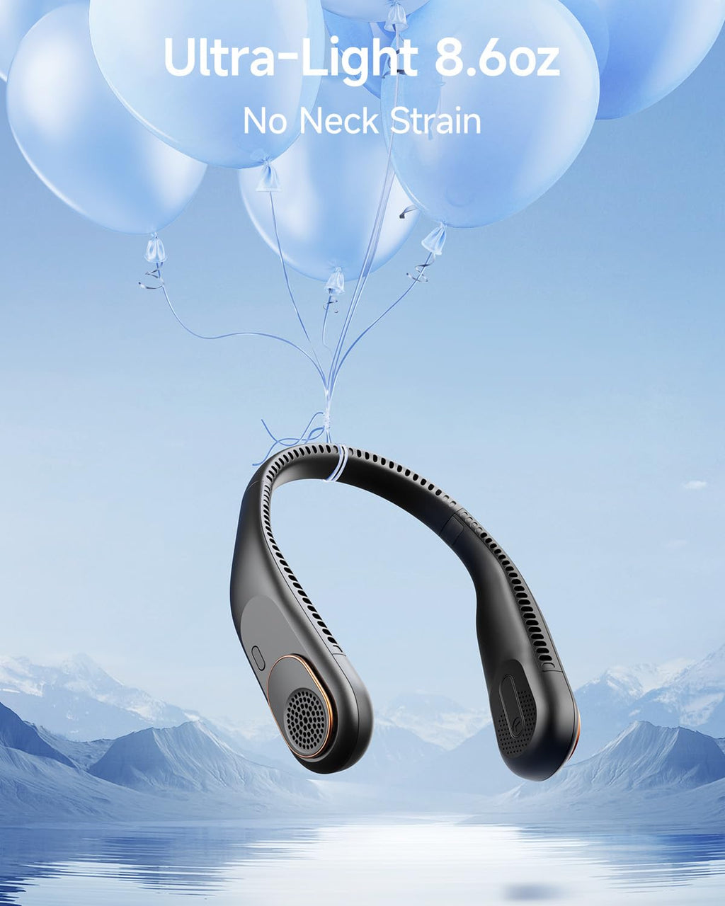 SWEETFULL Neck Fan, Portable Rechargeable Personal Fans,3 Speed Strong Air 4000mAh USB Rechargeable Wearable Fan for Travel, Birthday Gifts for Men, Women, Mom, and Dad