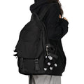 School Backpack for Women Men College High School Bags for Boys Girls Casual Daypack Laptop Backpack Waterproof Black Bookbag Travel Rucksack
