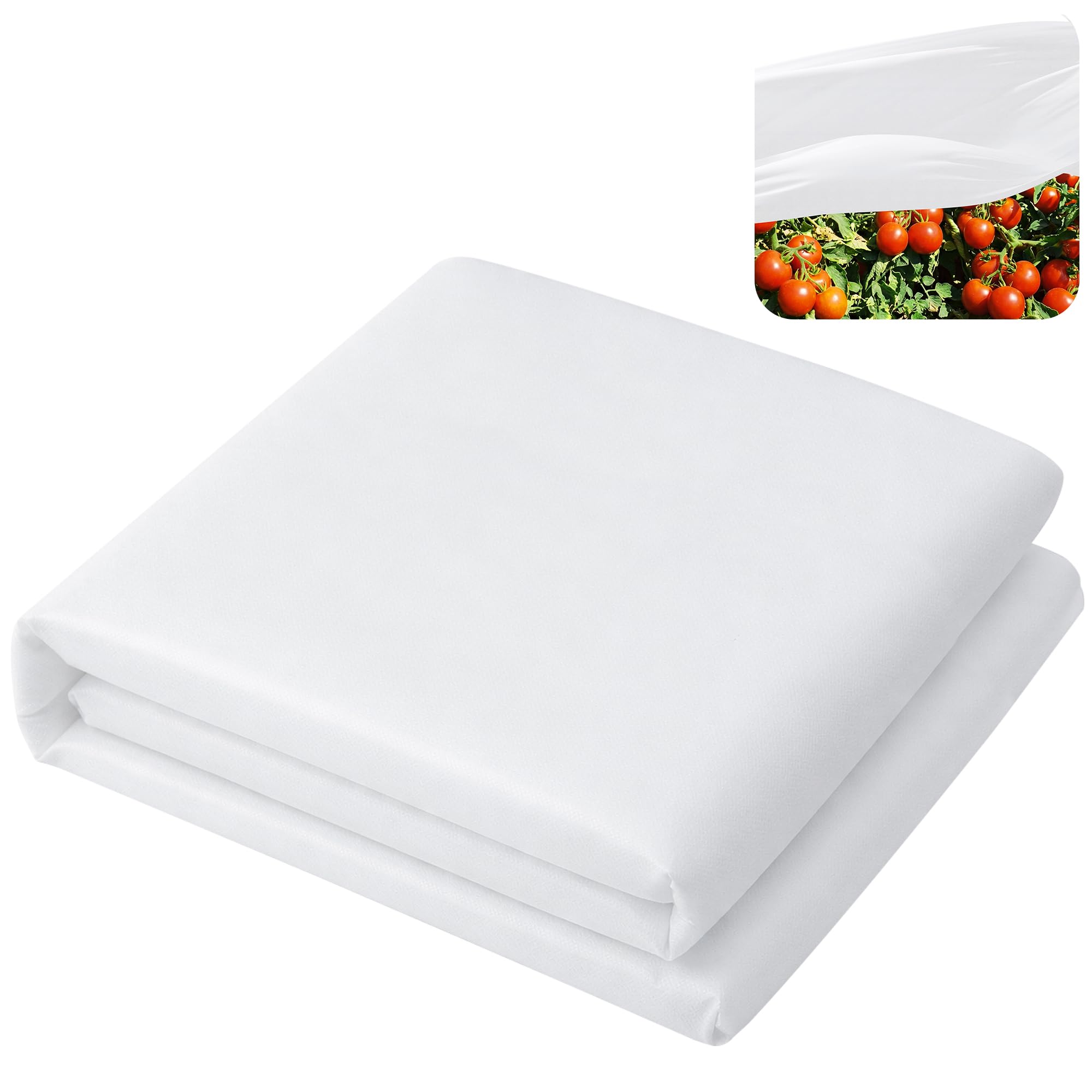 DECOHS 30 x 10 Ft Plant Sun Protection Cloth, Garden Plant Shade Cloth, Non-Woven White Light Refraction Sunshade Cloth for Protecting Plants Vegetable Rows from Direct Sunlight