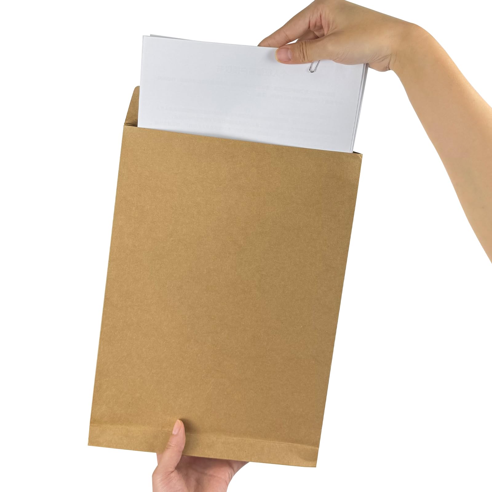 Neehows 15 Pack Expandable Large Kraft Envelopes, 9.3" x 13" Big Mailing Envelopes Self Seal Anti Tear Catalog Envelopes for Business Office Paper Documents File Storage - Brown