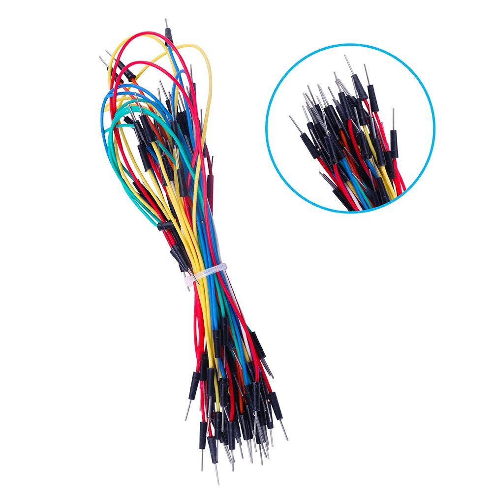 ELEGOO 130pcs Solderless Flexible Breadboard Jumper Wires Male to Male Compatible with Arduino Breadboard