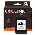 COCCINK 63XL Black Ink Cartridge for HP Envy 4520 4512 4511 Deskjet 3630 3631 3640 3632 3633 3640 1110 1111 Officejet 3830 4650 4652 5200 5222 5252 5258 Printer for HP 63 XL Ink HP63 (1 Black)