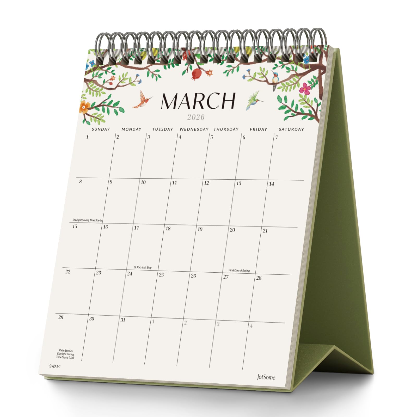 Jotsome Small Desk Calendar 2026-2027, 18 Months Standing Flip Calendar (6"x7.5") from Now to June 2027, Double-Sided Design Aesthetic Desk Calendar with To Do List, 250GSM Thick Paper