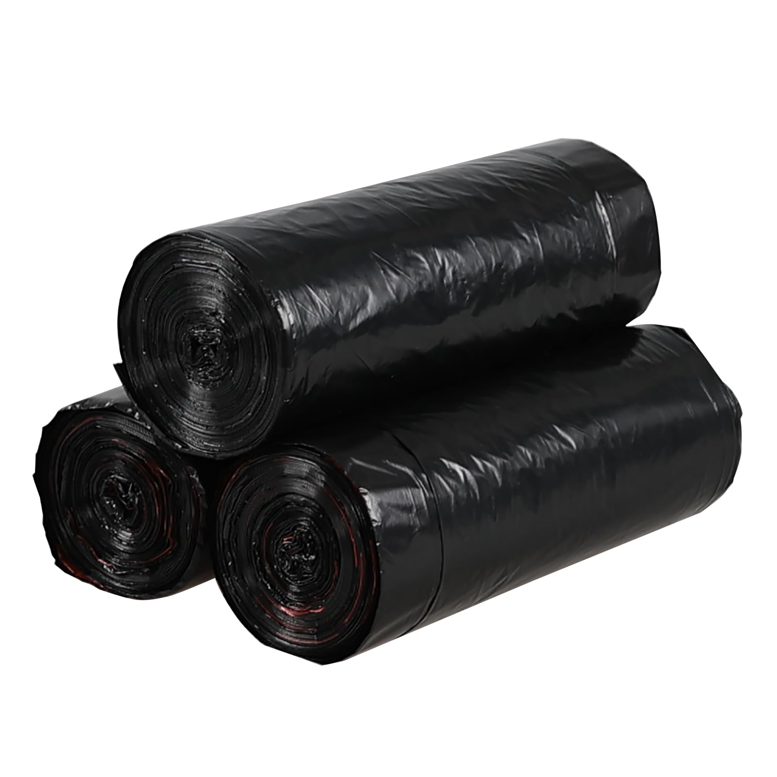 Quickquick 6 Gallon Plastic Drawstring Trash Bags, Black Garbage Bag, 110 Counts