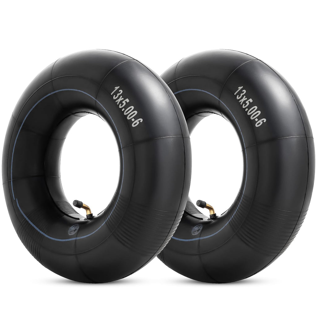 YeYouC Heavy Duty 13x5.00-6" Inner Tubes, Exact Replacement 5.00-6/4.00-6 Tire Tube with TR87 Bent Valve Stem for Razor Dirt Quad, Lawn Mowers, Snow Blowers, ATVs, Go Kart, and More (Pack of 2)