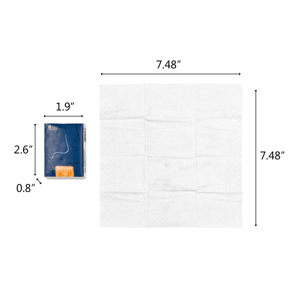 Teyyvn 100-Pack White Facial Tissues Pocket Packs, 4-Ply Pocket Facial Tissue