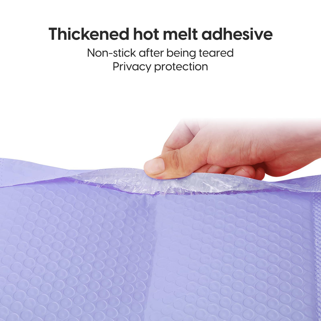 Bubble Mailers Waterproof 5 x 8 inches 50pcs Shipping Envelopes Multicolors Padded Envelopes Self Seal Adhesive (Purple)