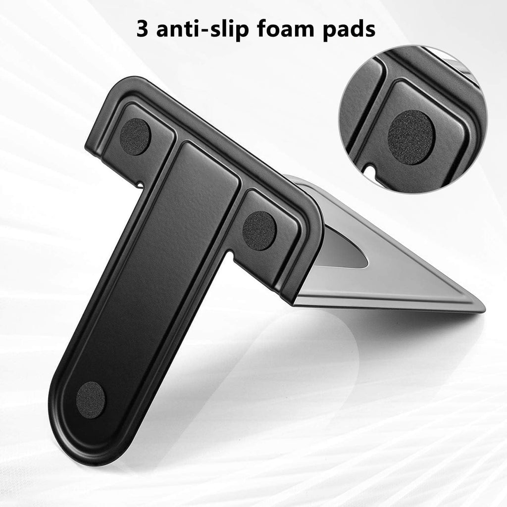 Qualsen Book Ends for Shelves Bookends Heavy Duty Metal Bookends Book Organizer Anti Slip Bookend Book Holders Stand 6.7 x 4.9 x 5.8inch, Black, 4 Pairs