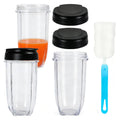 MB1001 16OZ Replacement Cups with Lids Compatible with Magic Bullet 250W Blenders Juicer with Brush 3 Packs