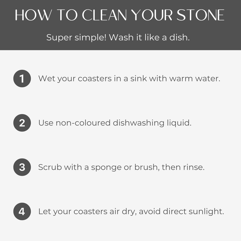 Natureva Home - Stone Coasters, Set of 6 | Super Absorbent, Quick Dry Diatomite Coaster for Drinks | Made of Natural Diatomaceous Earth | Absorbing Water Instantly | Unique Shapes | Colour Graphite