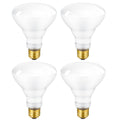 DIQMIAQ BR30 Incandescent Bulbs 65-Watt Indoor Flood Lights E26 Base Indoor Compact Light Bulb 2700K Warm White Light Bulbs for Home (4 Pack)