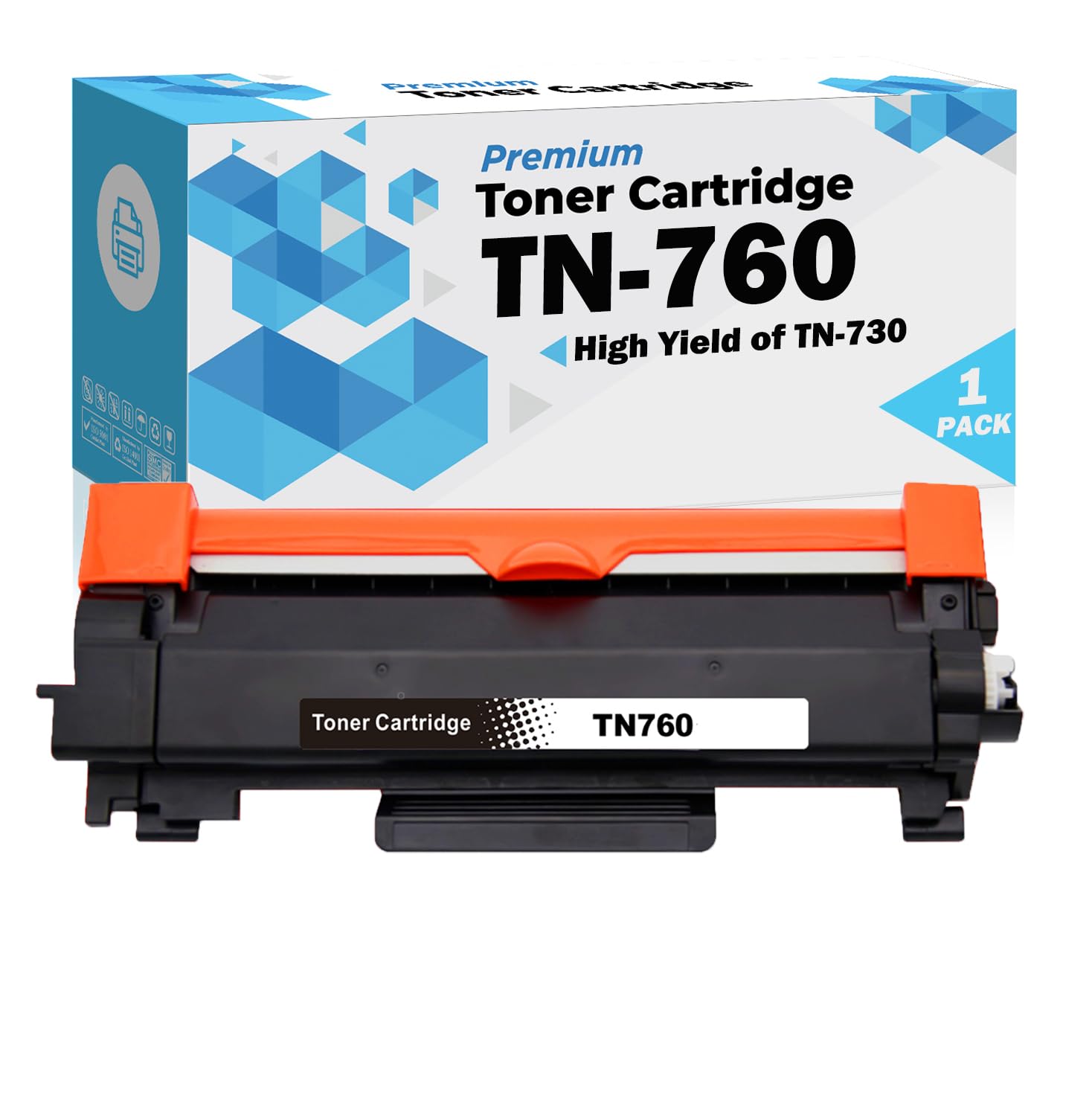 Ultra Toner® Compatible Replacement for Brother TN-760 High Yield Black Toner Cartridge TN760 DCP-L2550DW HL-L2350DW L2370DW L2370DWXL L2390DW L2395DW MFC-L2710DW L2730DW L2750DW L2750DWXL (1 Toner)