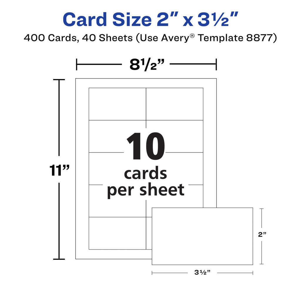 Two-Side Printable Premium Clean Edge Business Cards with