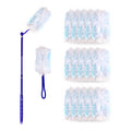 UKEENOR 180° Multi Surface Duster Refills Kit With Extender Handle (1 Long + 1 Short Handle + 15 Refills)