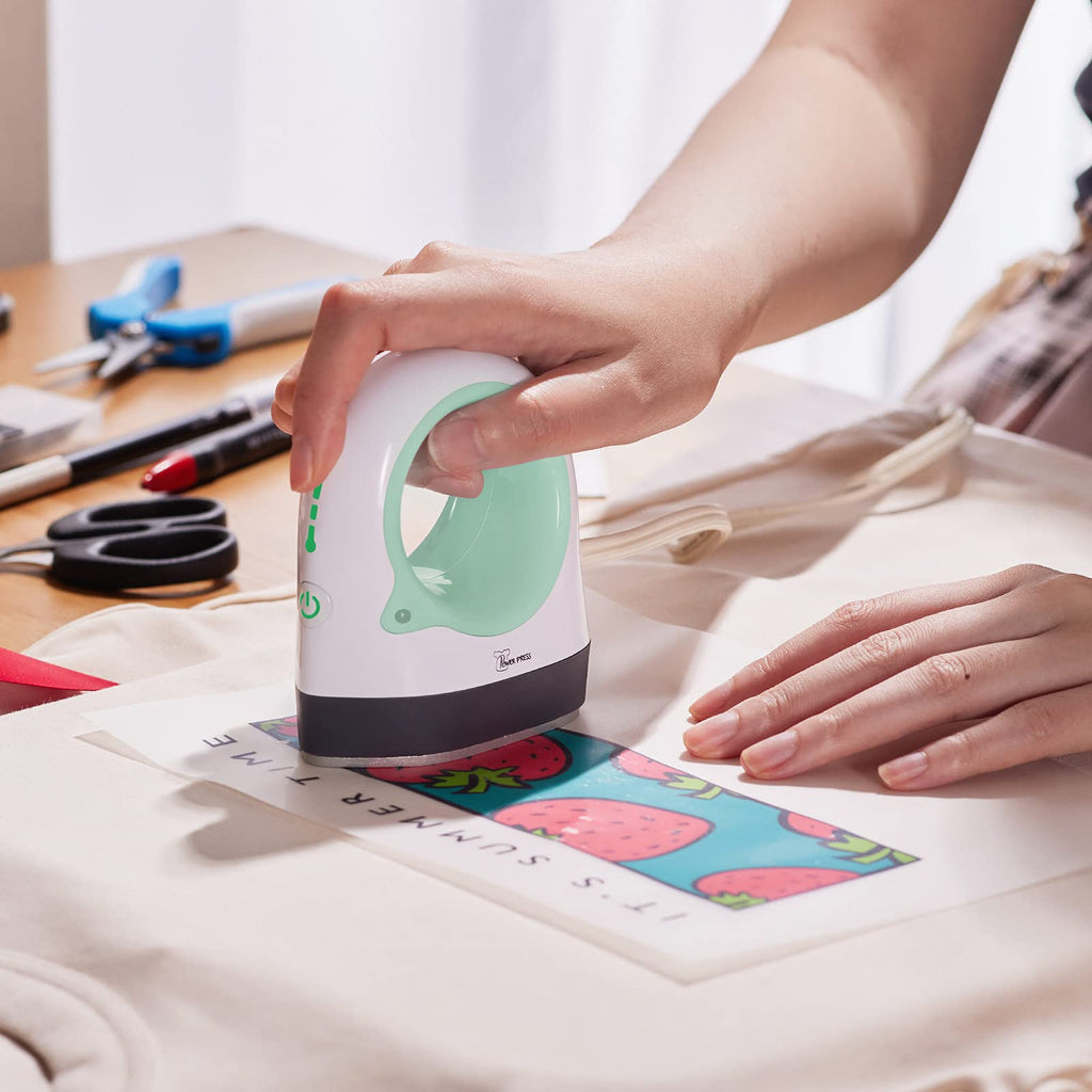 PowerPress HPM-0001-CR Mini Heat Press Machine-Mint Green