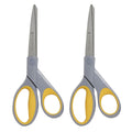 Westcott 8” Titanium Bonded Scissors, 2-Pack- Durable Multipurpose Scissors for Office, Home, and School Use, Sharp Precision Blades for Everyday Cutting (13901)
