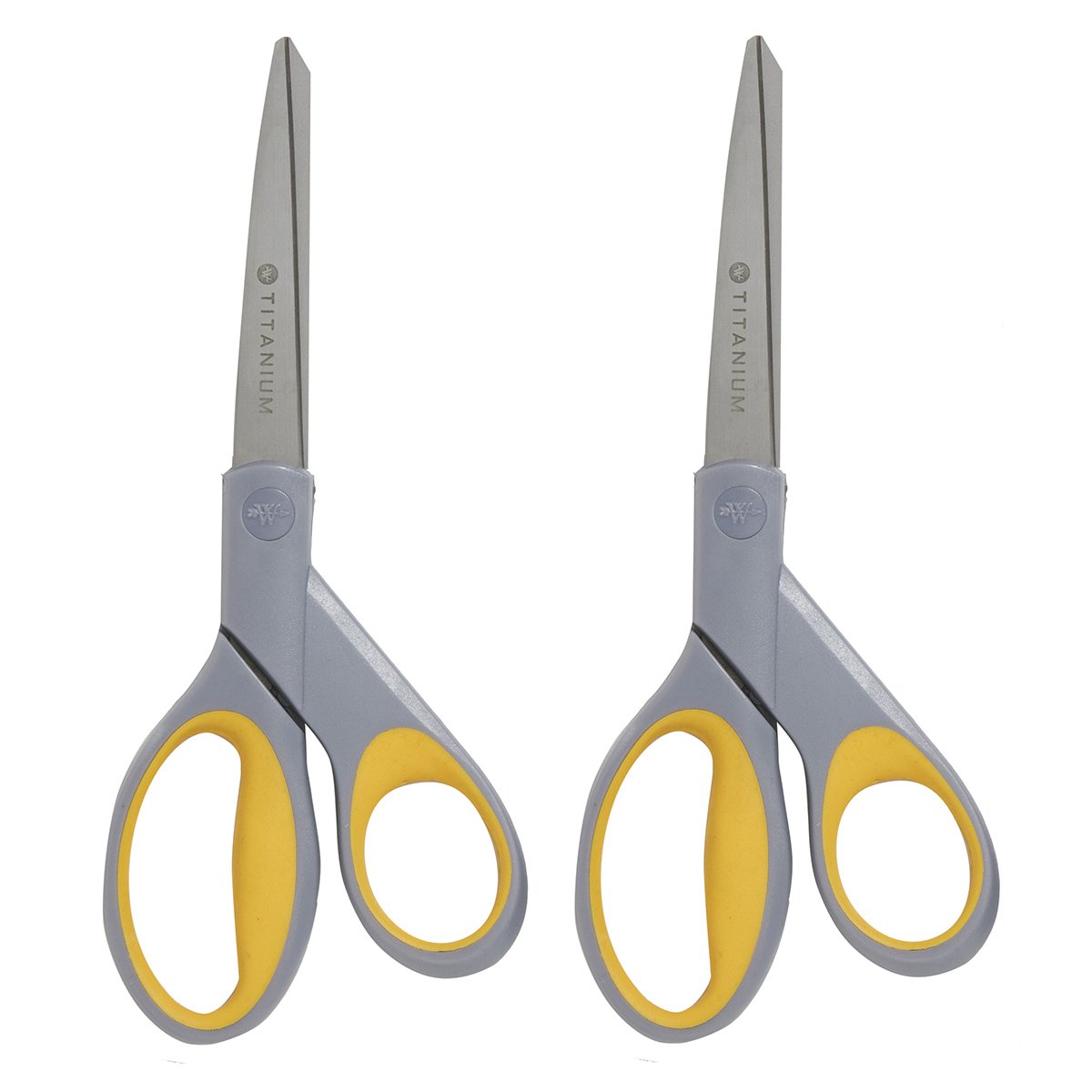 Westcott 8” Titanium Bonded Scissors, 2-Pack- Durable Multipurpose Scissors for Office, Home, and School Use, Sharp Precision Blades for Everyday Cutting (13901)
