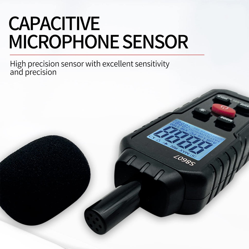 Digital Sound Level Meter,Sound Meter for Classroom Home Street,30-130dBA dB Meter to Measure Noise,Noise Decibel Reader,Audio Sound Tester,Sound Testing equipmetent,Sound Measurement Device