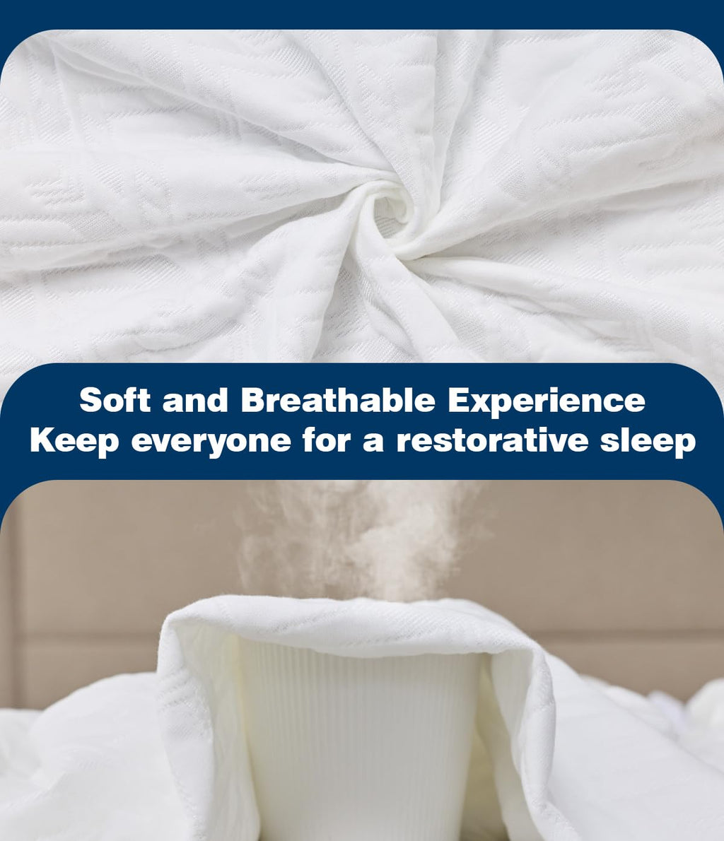 PAYHUIN Waterproof Mattress Protector Twin Size, Soft Breathable Mattress Pad with Deep Pocket 8"-21", Noiseless 3D Air Fabric Cooling Mattress Cover for Bed, Machine Washable, White