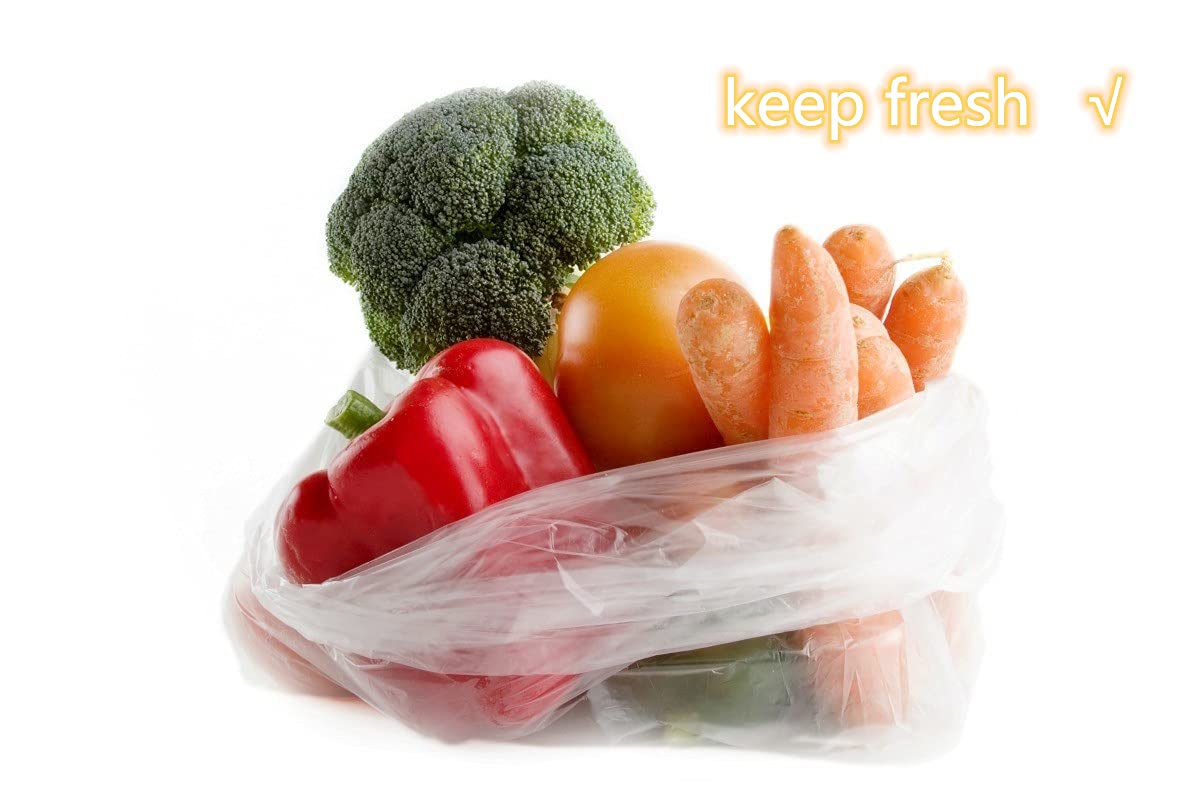 2 Rolls 700 Bags - 30x50cm(12x20in) Clear Plastic Bags for Groceries, Transparent Produce Bag for Fruits Vegetable Kitchen Food Storage, Small Reusable Poly Packing Bags