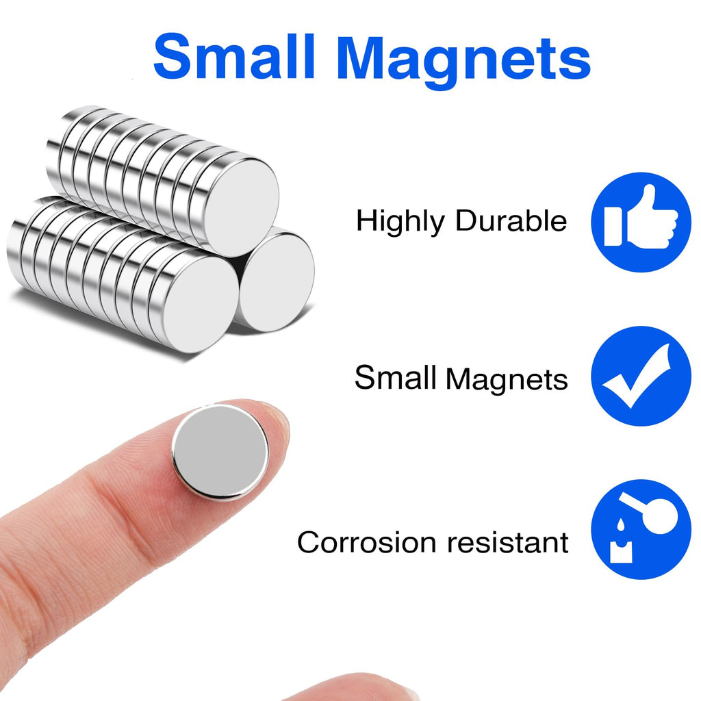 TRYMAG Magnets, 12x3mm 30Pcs Small Round Magnets for Fridge, Whiteboard, Locker, Crafts, Scientific Models