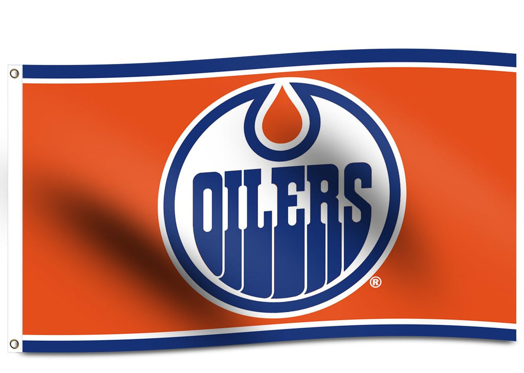 bbgm5 For Edmonton Oilers Flag 3x5Ft Banner, HD Printing 100D Satin Outdoor/Indoor Banner Large for Fans Patio Garden Man Cave Room Decor
