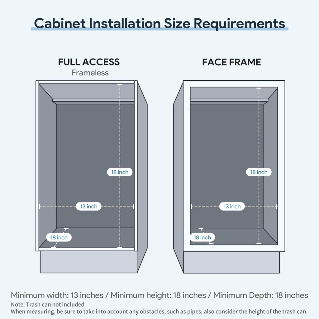 Pull Out Garbage Bin Kitchen,Roll Out Trash Can Under Cabinet,Under Sink Slide Out Organizer,Cabinet Garbage Can Slide Out Kit with Silicone Handle,Chrome-Waste Bin Not Included