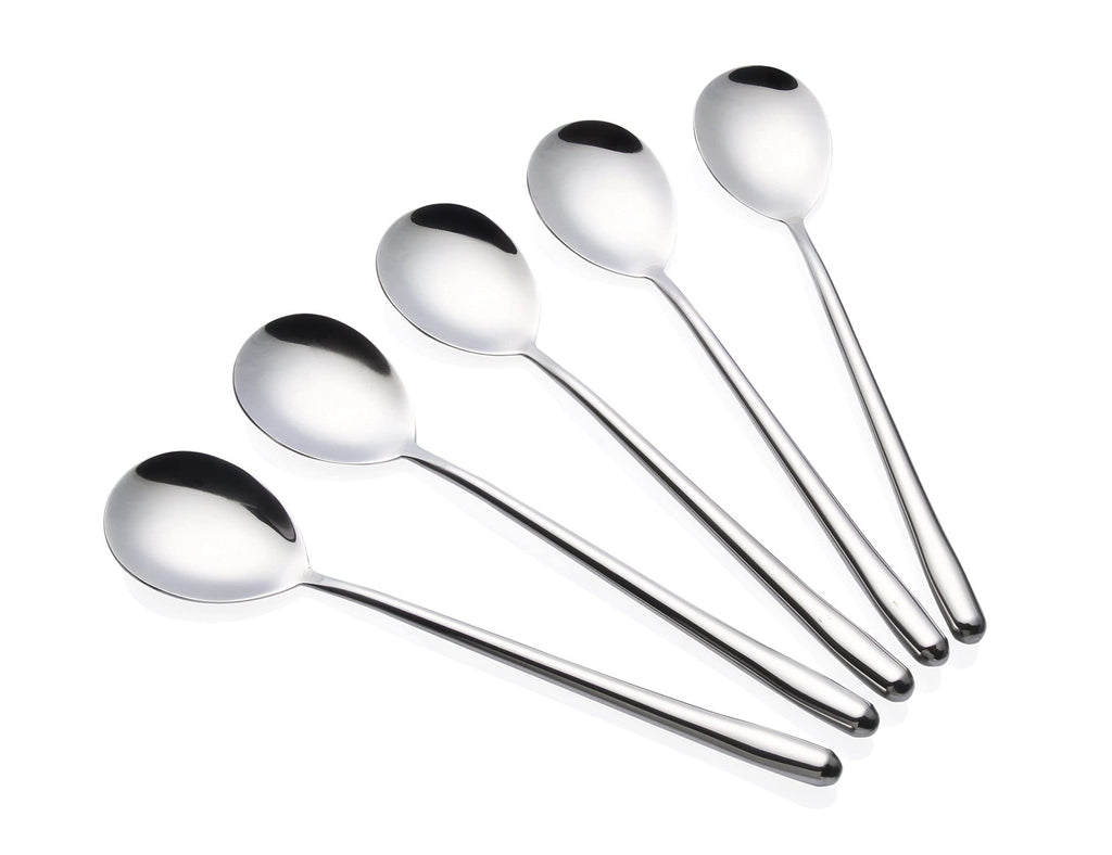 Miupoo Korean Soup Spoons Stainless Steel Long Handle Tablespoon Pack of 5